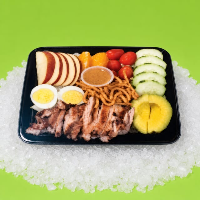 13.Chicken And Steak Salad Plate.